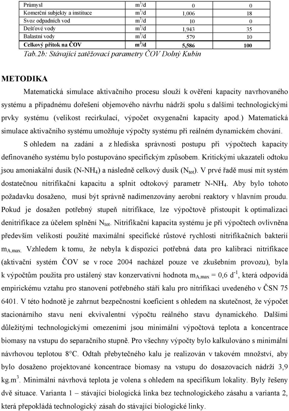 spolu s dalšími technologickými prvky systému (velikost recirkulací, výpočet oxygenační kapacity apod.