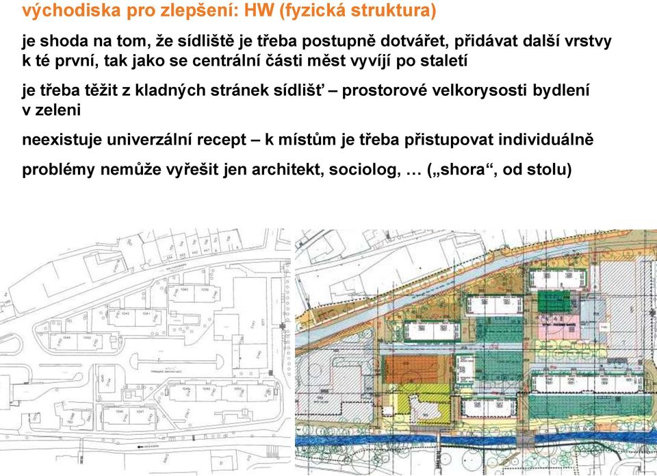 těžit z kladných stránek sídlišť prostorové velkorysosti bydlení v zeleni neexistuje univerzální recept