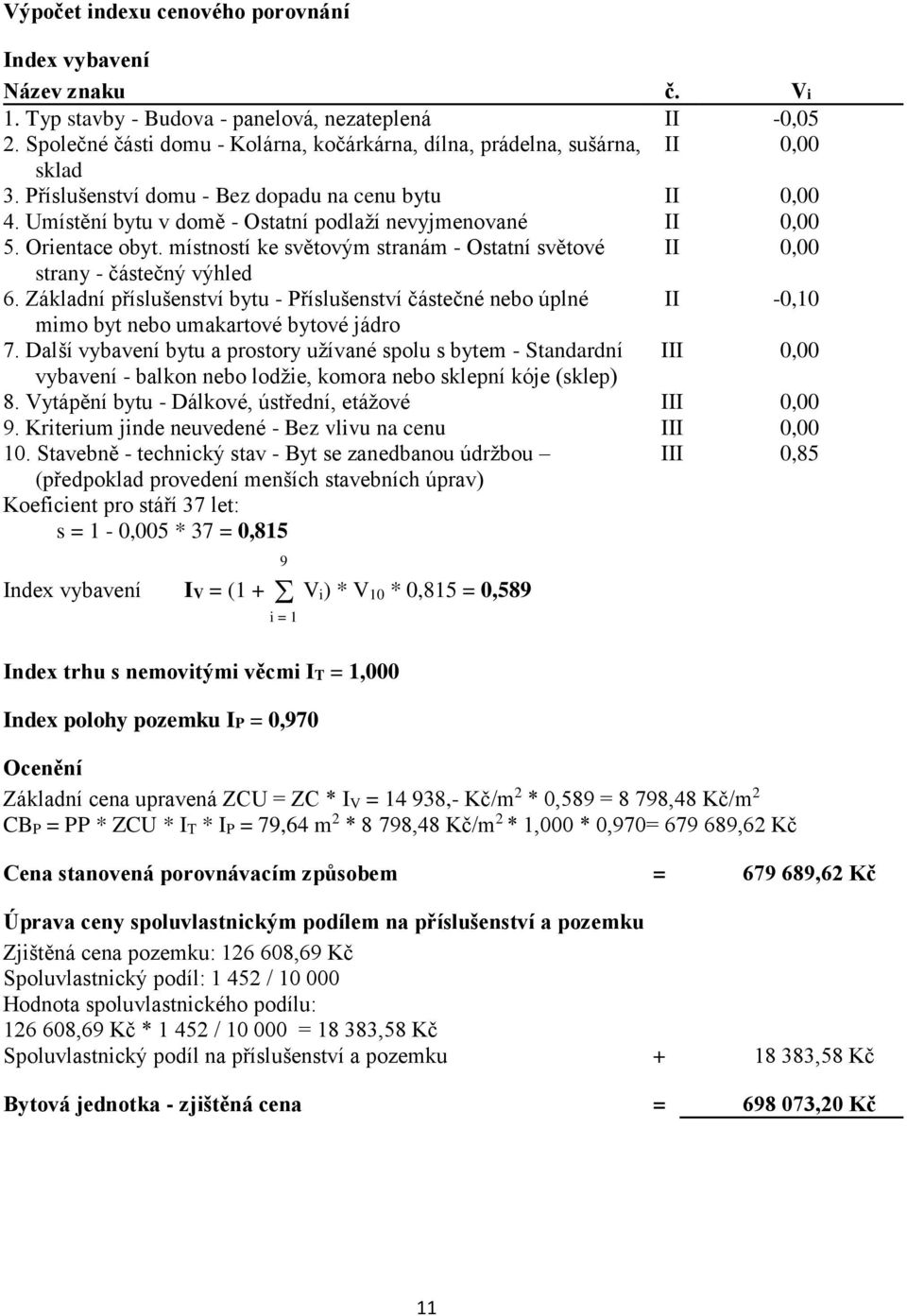 Umístění bytu v domě - Ostatní podlaží nevyjmenované II 0,00 5. Orientace obyt. místností ke světovým stranám - Ostatní světové II 0,00 strany - částečný výhled 6.