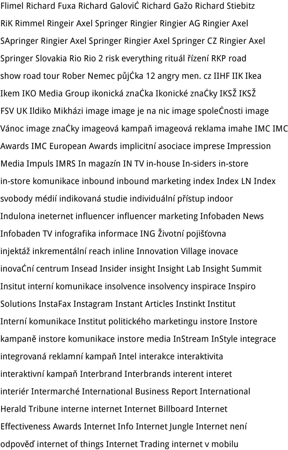 cz IIHF IIK Ikea Ikem IKO Media Group ikonická značka Ikonické značky IKSŽ IKSŽ FSV UK Ildiko Mikházi image image je na nic image společnosti image Vánoc image značky imageová kampaň imageová reklama