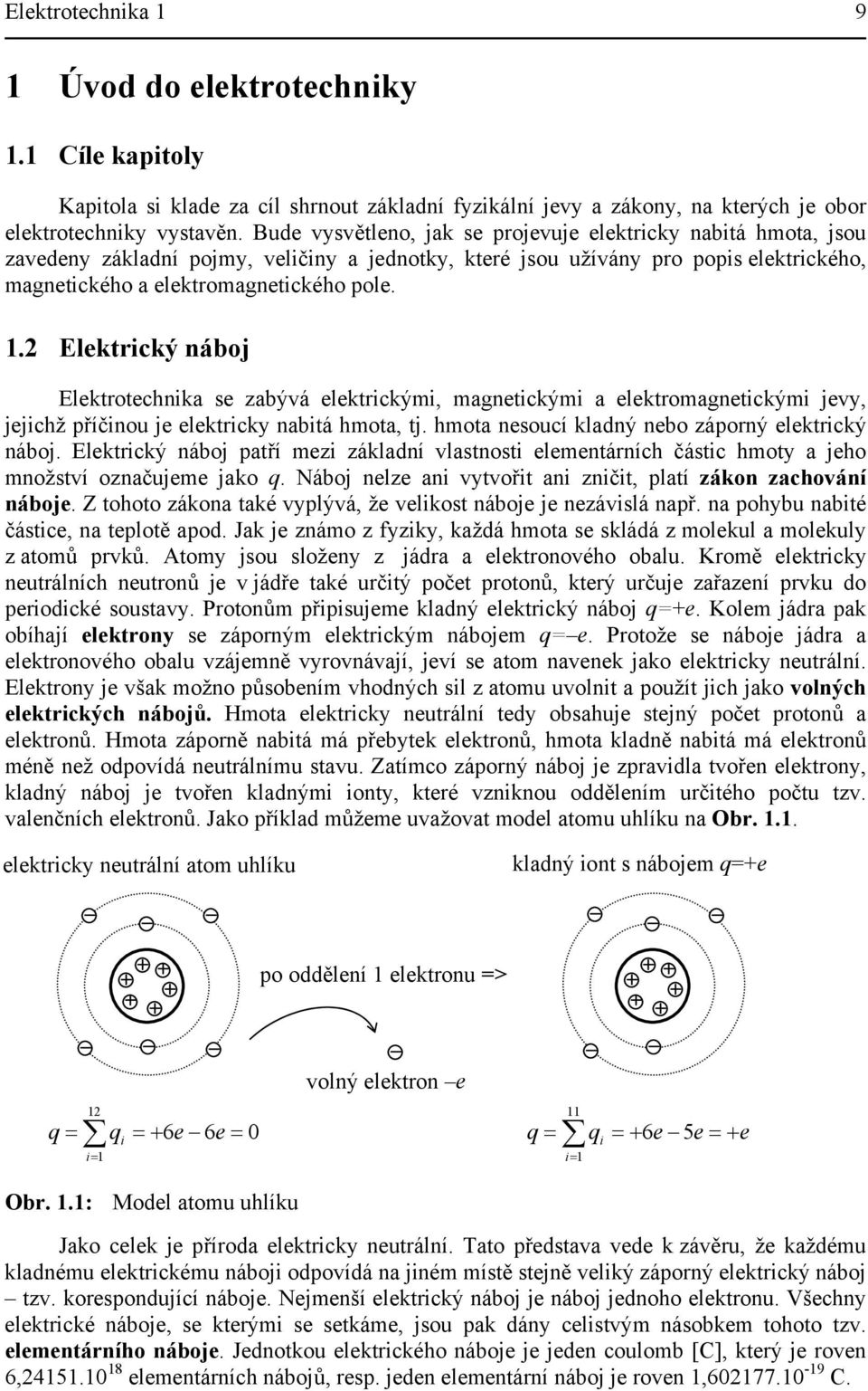 agnetcký a elektroagnetcký jevy, jejchž příčnou je elektrcky nabtá hota, tj hota nesoucí kladný nebo záporný elektrcký náboj Elektrcký náboj patří ez základní vlastnost eleentárních částc hoty a jeho