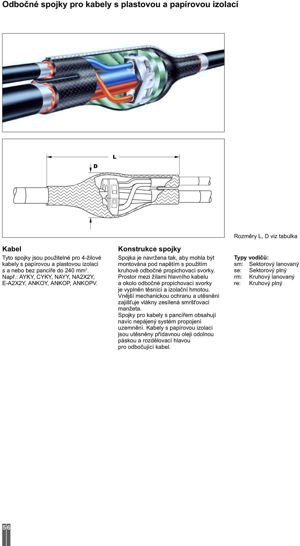 Prostor mezi žílami hlavního kabelu a okolo odbočné propichovací svorky je vyplněn těsnící a izolační hmotou. Vnější mechanickou ochranu a utěsnění zajišťuje vlákny zesílená smršťovací manžeta.
