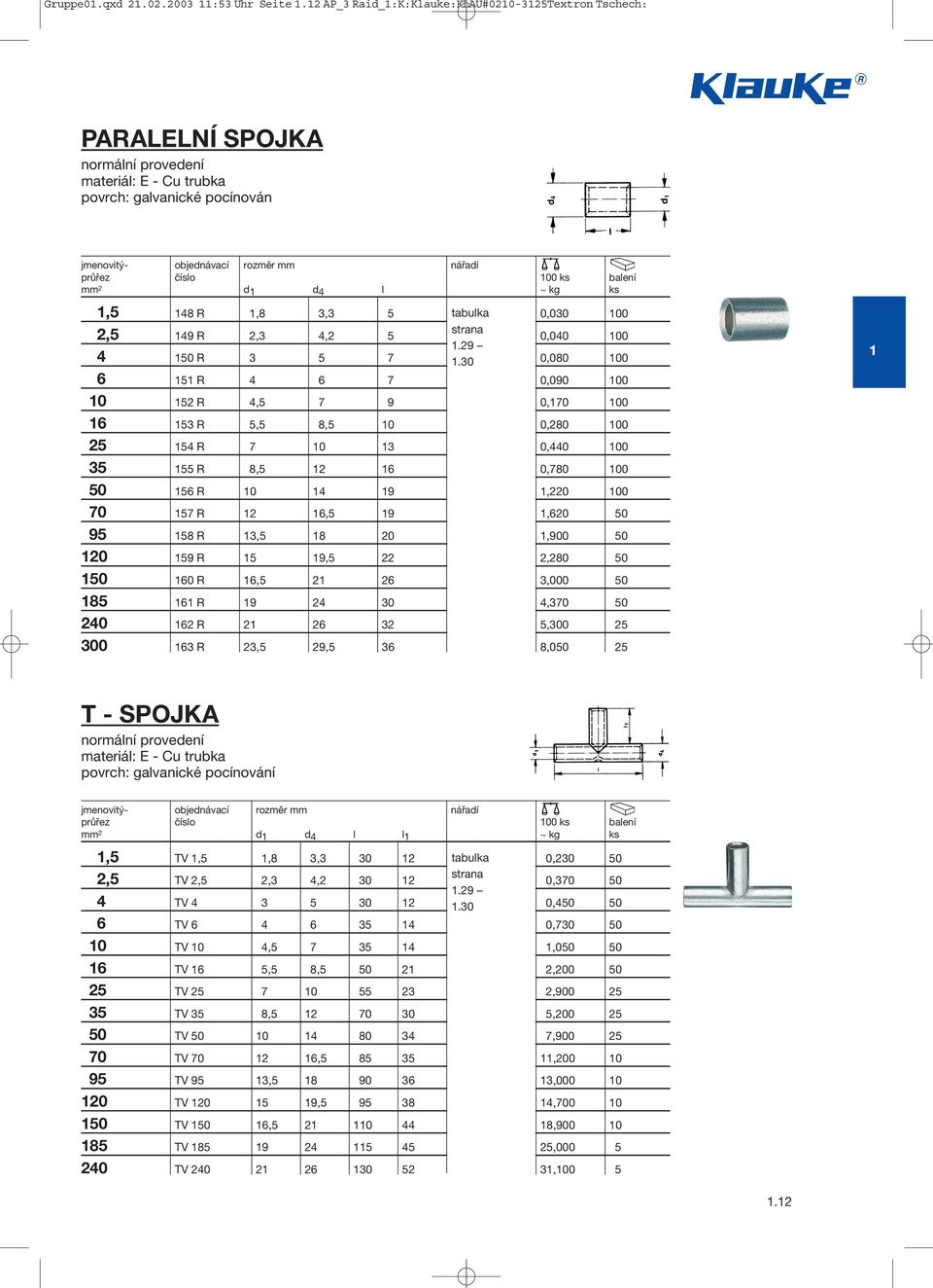 100 ks balení mm 2 d 1 d 4 l ~ kg ks 1,5 148 R 1,8 3,3 5 tabulka 0,030 100 2,5 149 R 2,3 4,2 5 0,040 100 1.29 4 150 R 3 5 7 1.