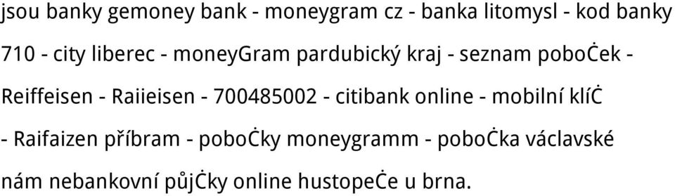 Raiieisen - 700485002 - citibank online - mobilní klíč - Raifaizen příbram -