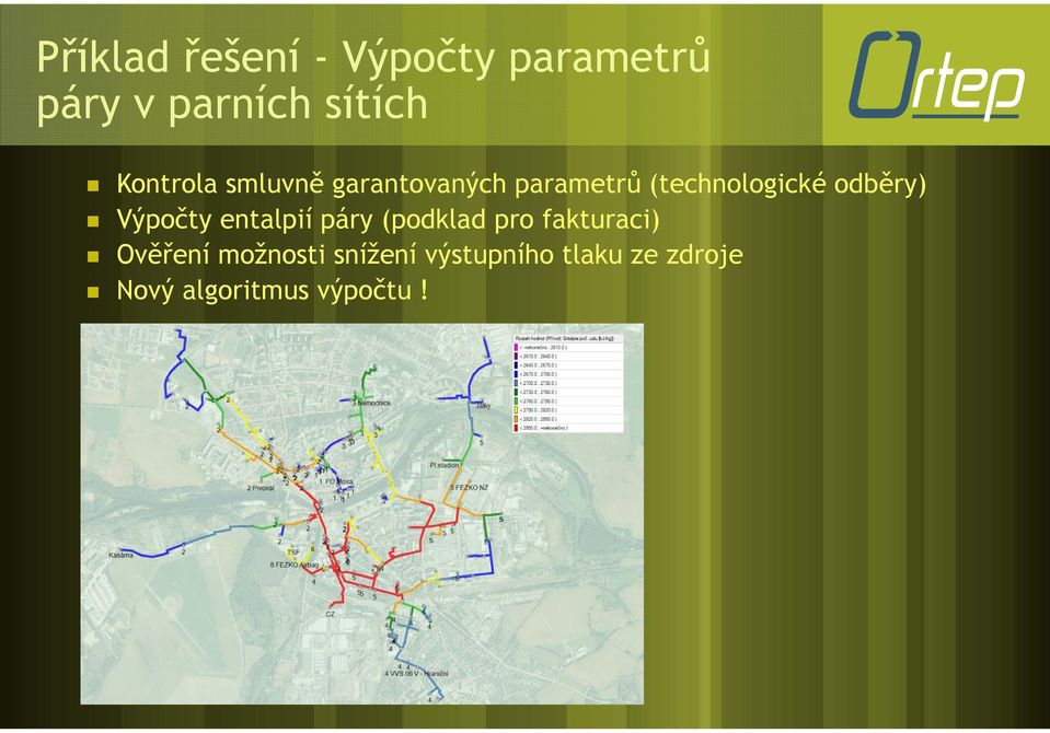 odběry) Výpočty entalpií páry (podklad pro fakturaci)