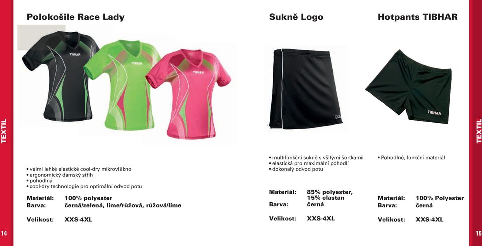 lime/růžová, růžová/lime multifunkční sukně s všitými šortkami elastická pro maximální pohodlí