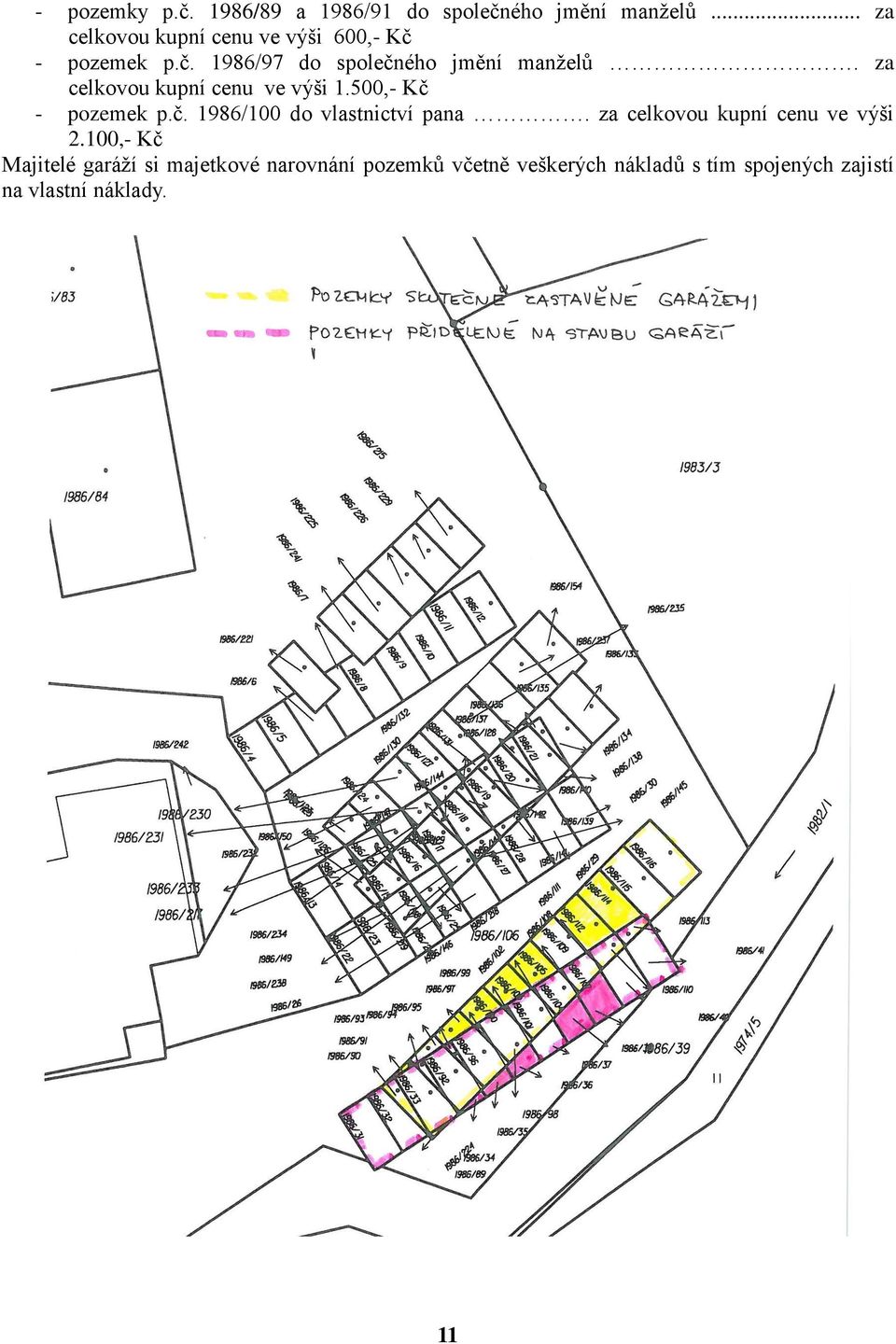 za celkovou kupní cenu ve výši 1.500,- Kč - pozemek p.č. 1986/100 do vlastnictví pana.
