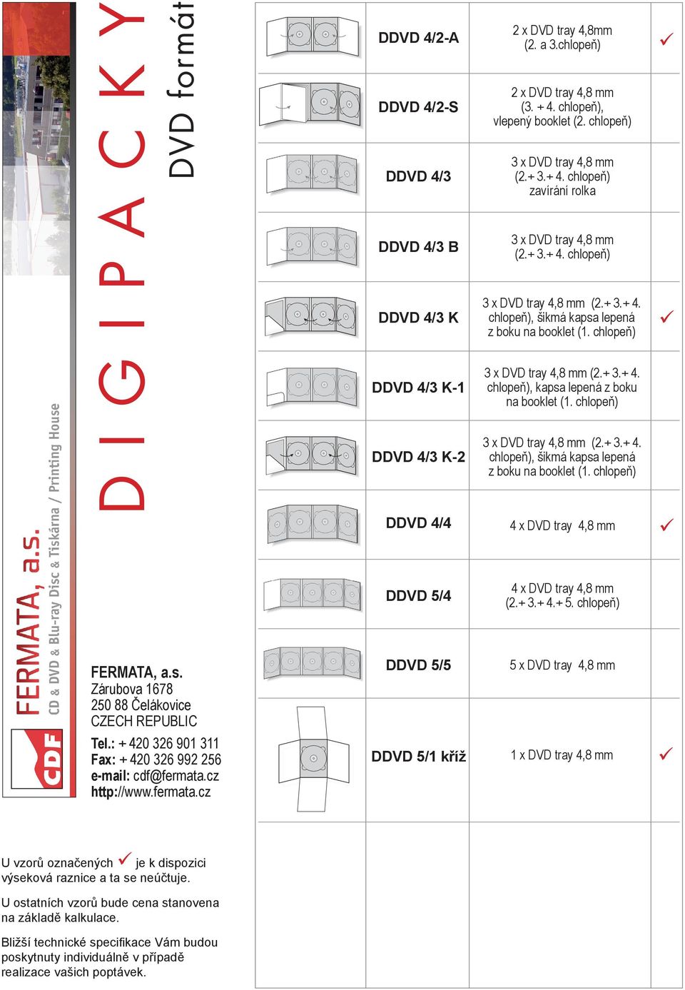 chlopeň) zavírání rolka DDVD 4/3 B 3 x DVD tray 4,8 mm (2.