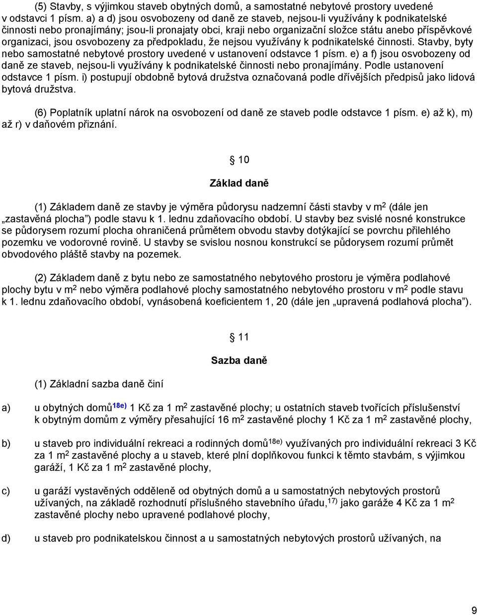 jsou osvobozeny za předpokladu, že nejsou využívány k podnikatelské činnosti. Stavby, byty nebo samostatné nebytové prostory uvedené v ustanovení odstavce 1 písm.