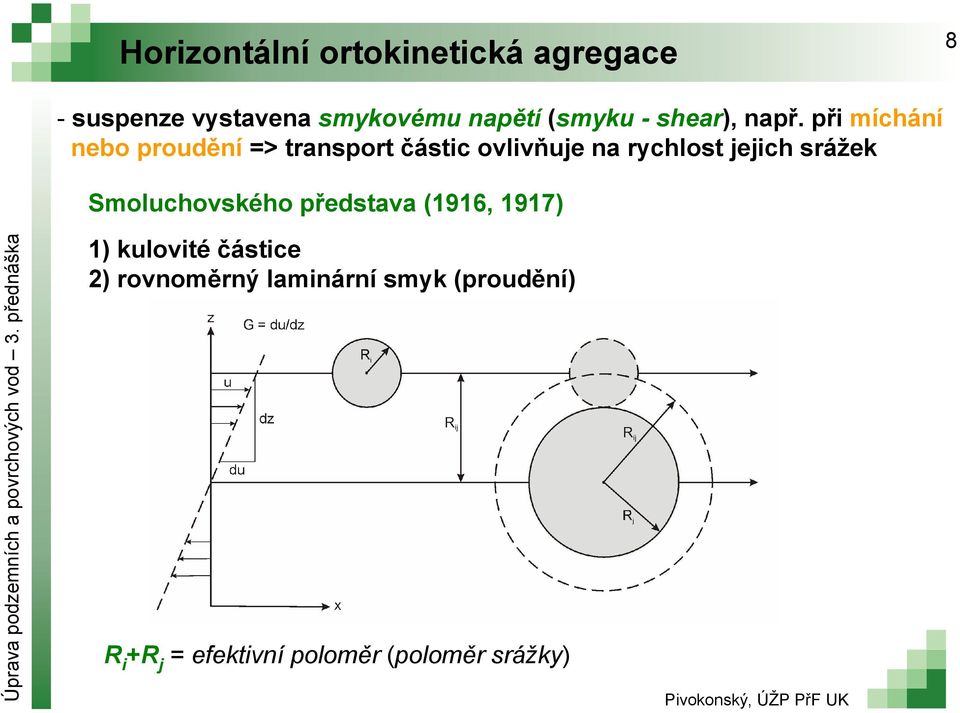 př míchání nebo proudění => transport částc ovlvňue na rychlost ech sráže