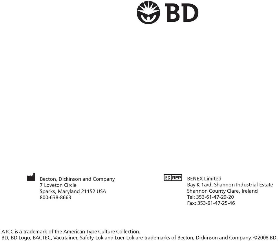 353-61-47-29-20 Fax: 353-61-47-25-46 ATCC is a trademark of the American Type Culture Collection.
