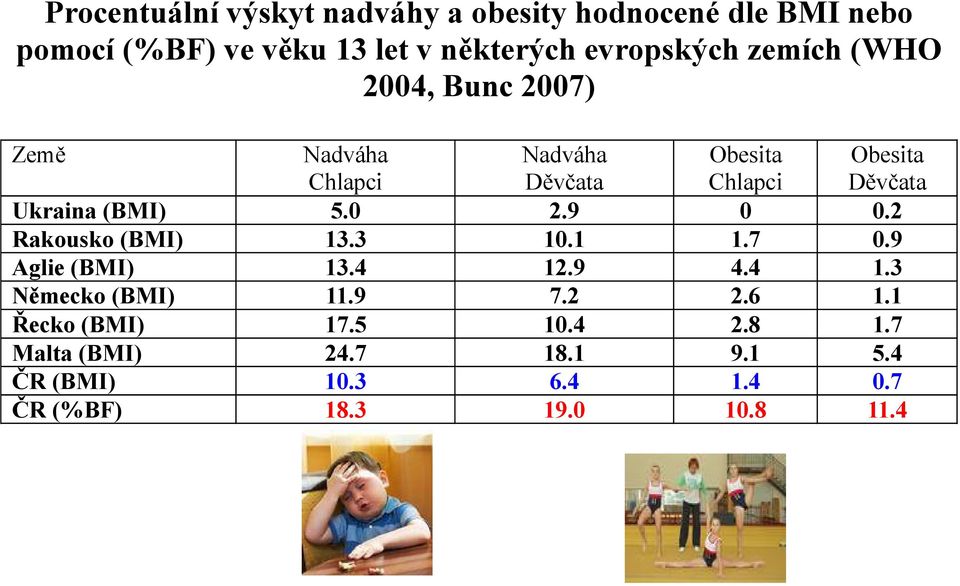 5.0 2.9 0 0.2 Rakousko (BMI) 13.3 10.1 1.7 0.9 Aglie (BMI) 13.4 12.9 4.4 1.3 Německo (BMI) 11.9 7.2 2.6 1.