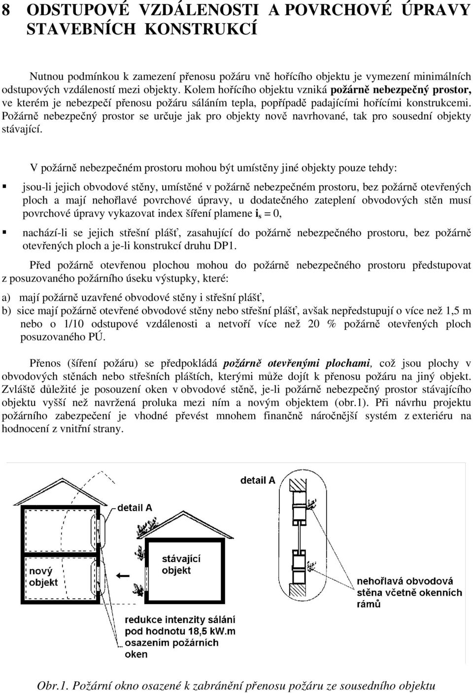 Požárně nebezpečný prostor se určuje jak pro objekty nově navrhované, tak pro sousední objekty stávající.