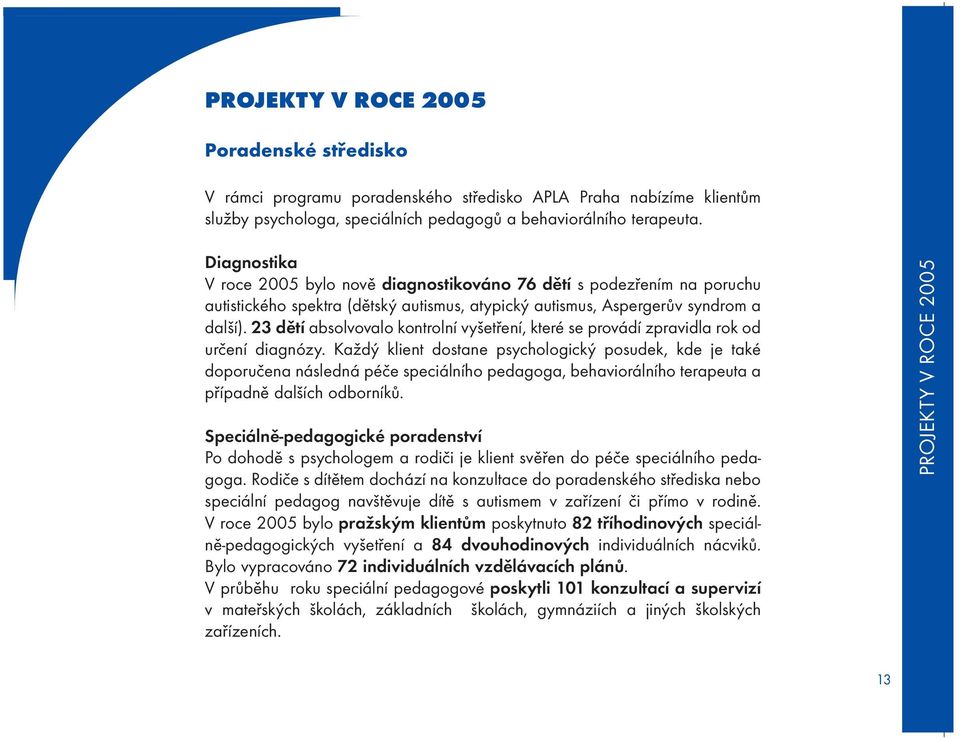 23 dětí absolvovalo kontrolní vyšetření, které se provádí zpravidla rok od určení diagnózy.