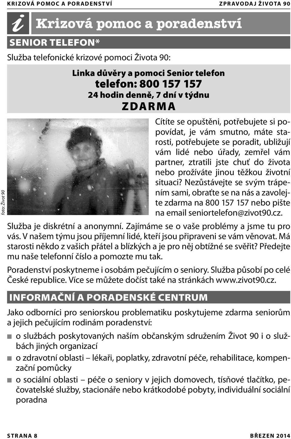 ztratili jste chuť do života nebo prožíváte jinou těžkou životní situaci?