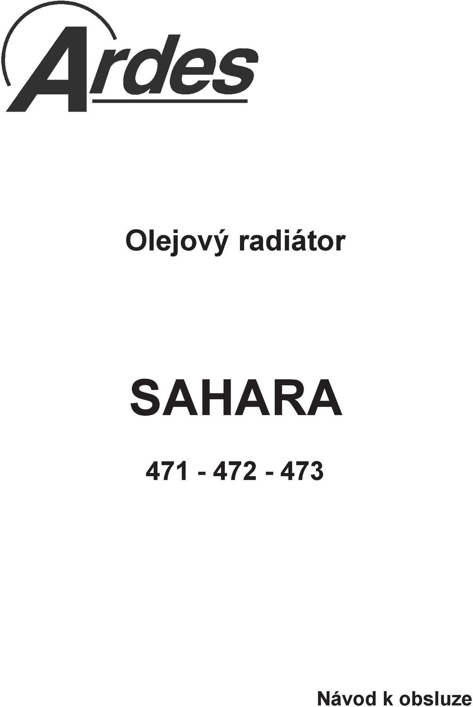 Olejový radiátor SAHARA Návod k obsluze - PDF Free Download