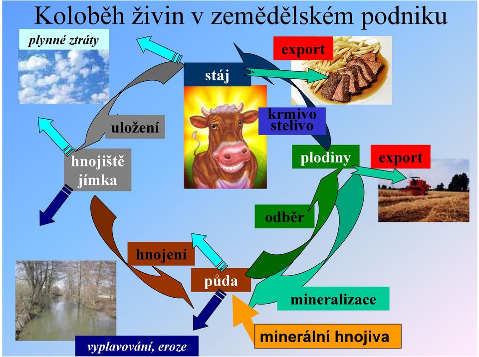 krmivo stelivo plodiny export odběr hnojení