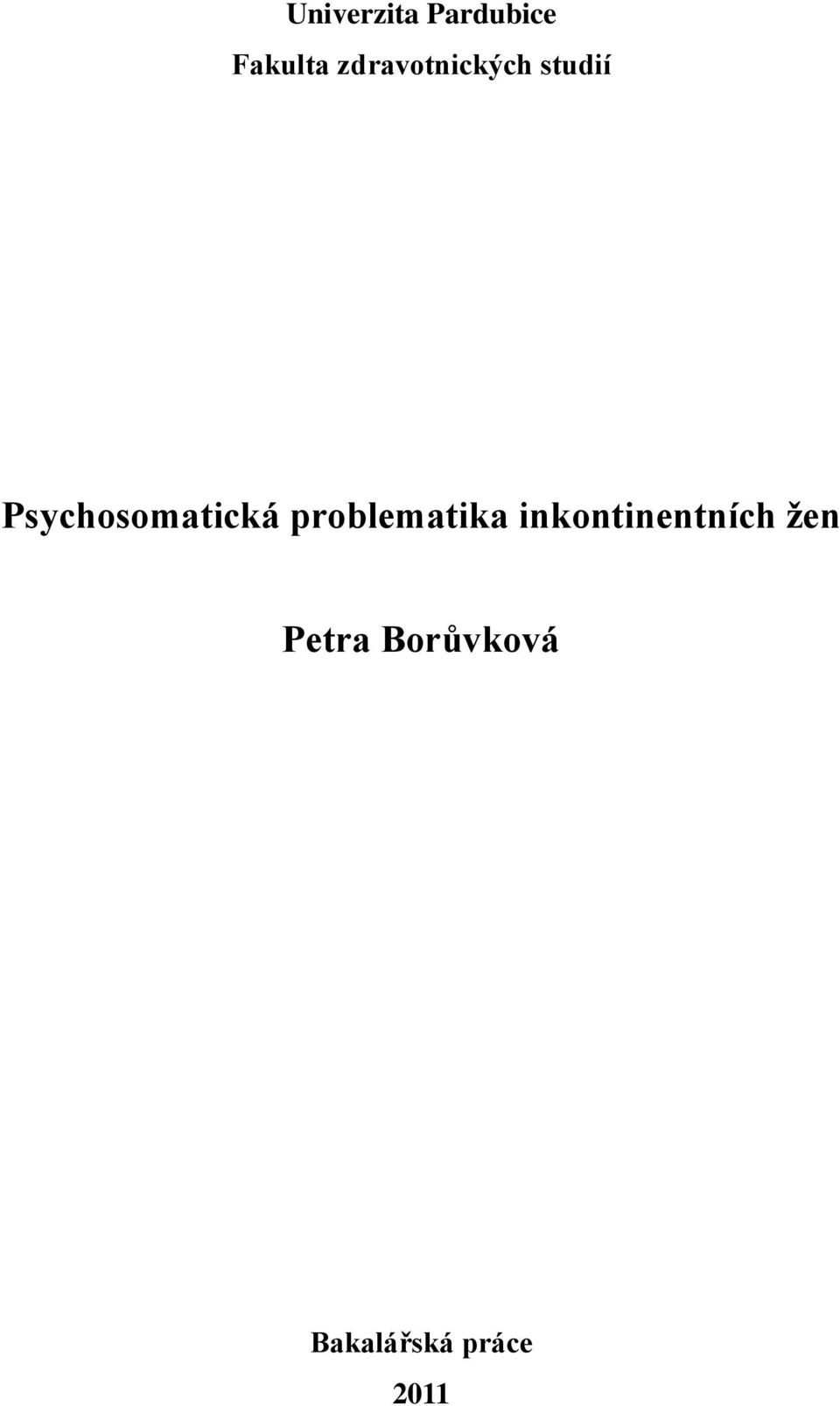 Psychosomatická problematika