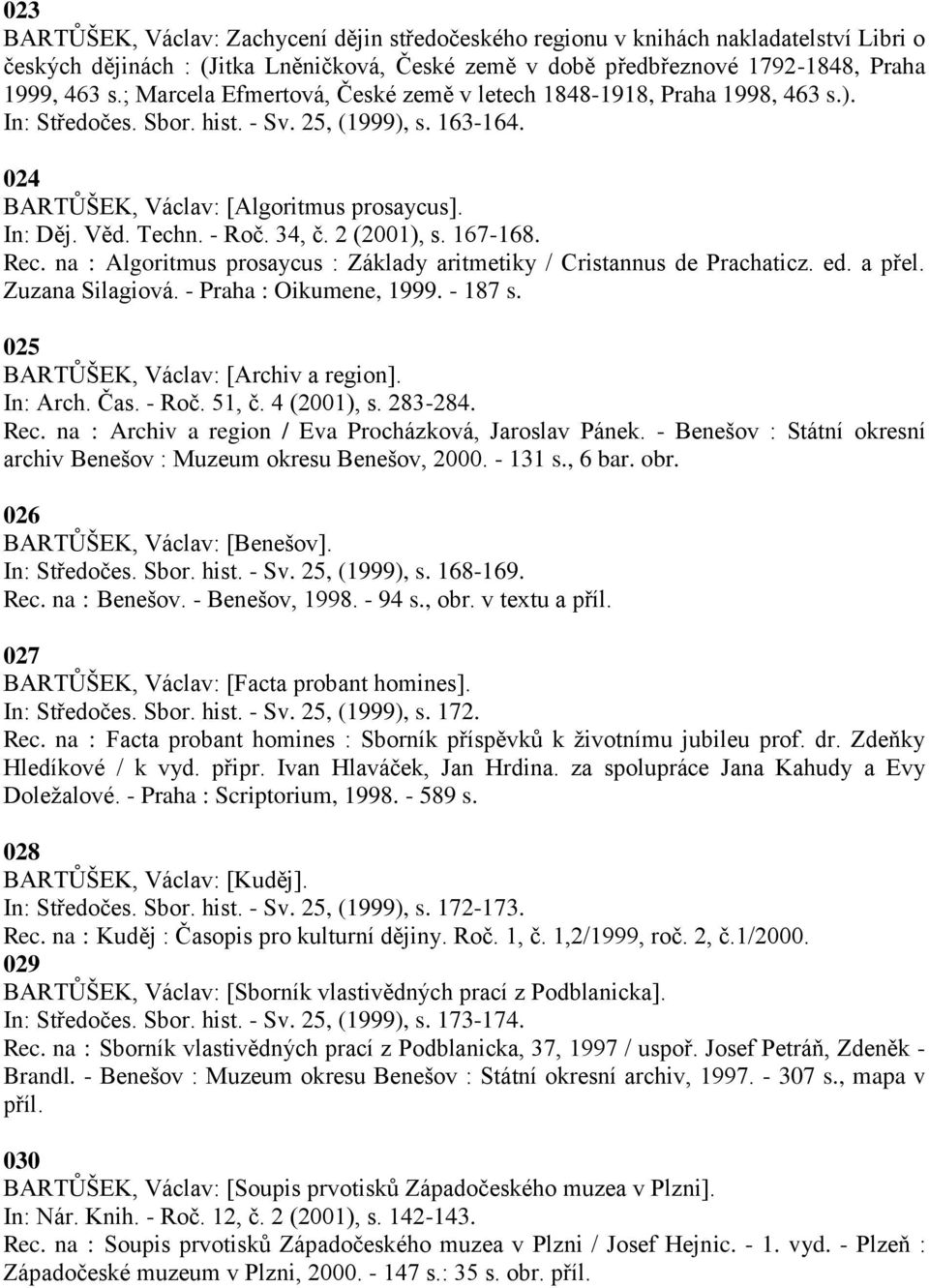 - Roč. 34, č. 2 (2001), s. 167-168. Rec. na : Algoritmus prosaycus : Základy aritmetiky / Cristannus de Prachaticz. ed. a přel. Zuzana Silagiová. - Praha : Oikumene, 1999. - 187 s.