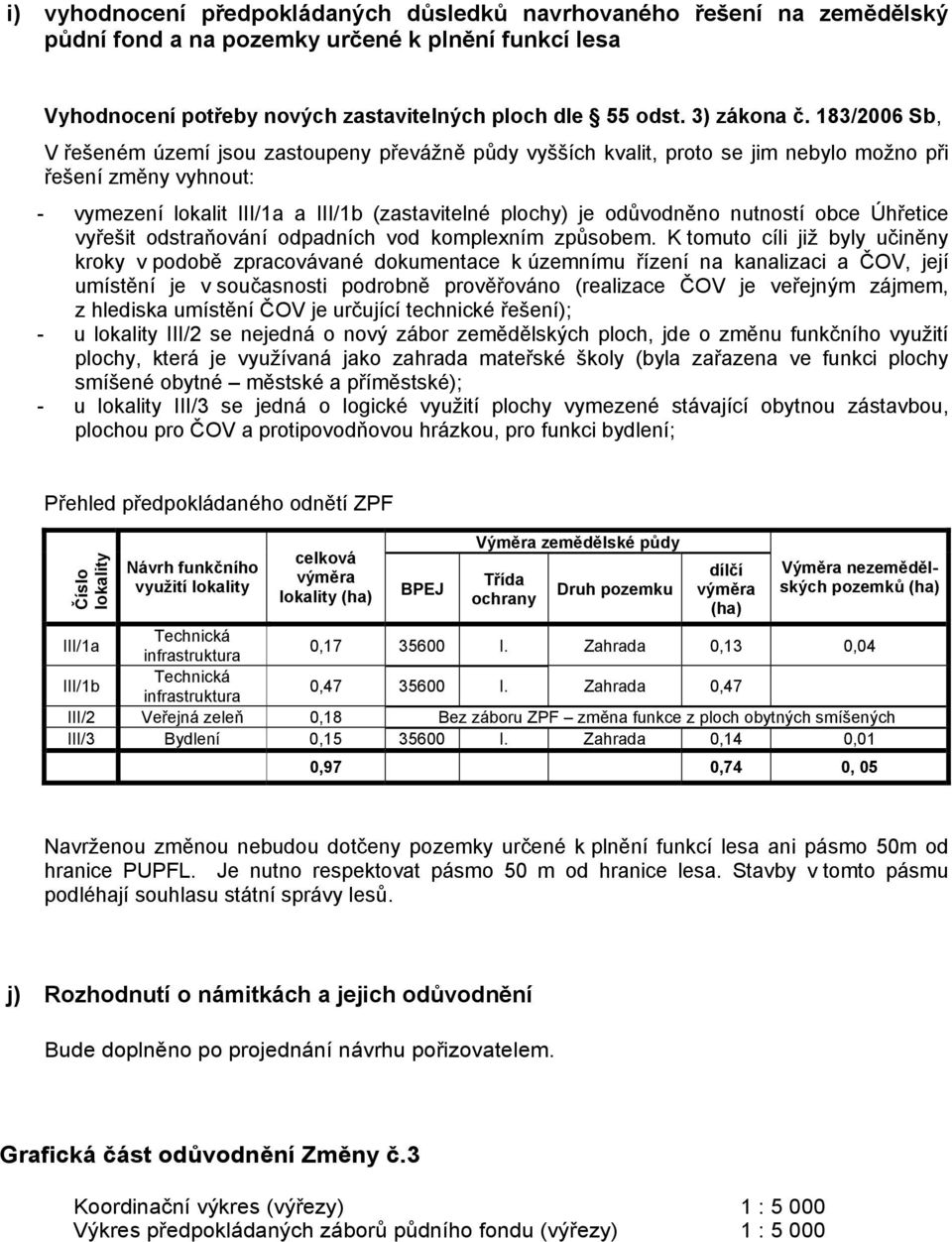 nutností obce Úhřetice vyřešit odstraňování odpadních vod komplexním způsobem.