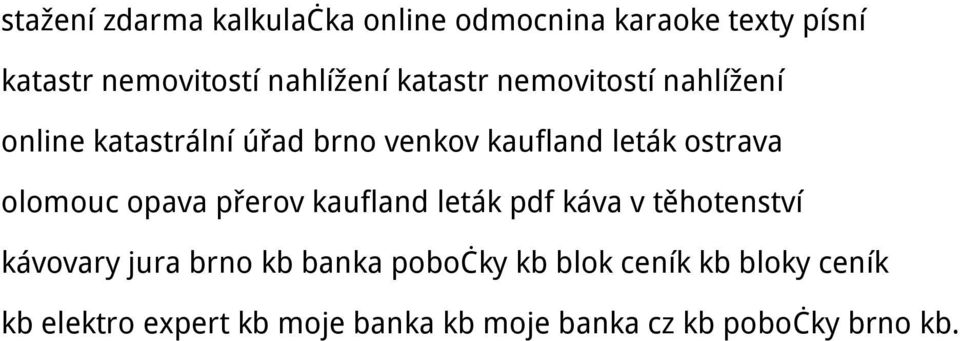 olomouc opava přerov kaufland leták pdf káva v těhotenství kávovary jura brno kb banka