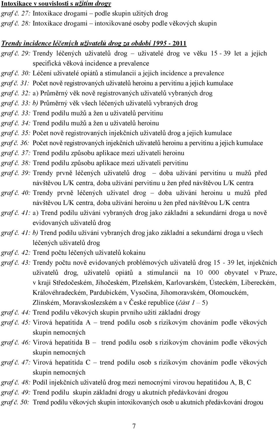 29: Trendy léčených uživatelů drog uživatelé drog ve věku 15-39 let a jejich specifická věková incidence a prevalence graf č.