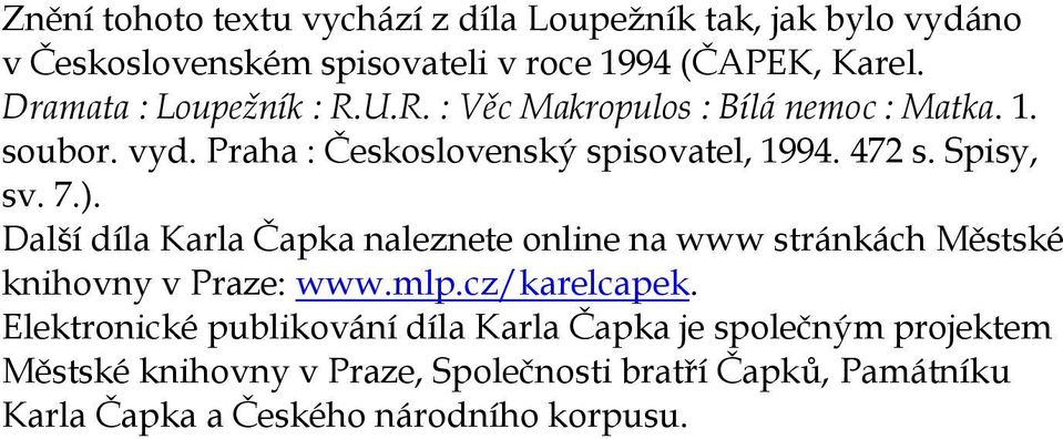 Karel Čapek LOUPEŽNÍK - PDF Free Download