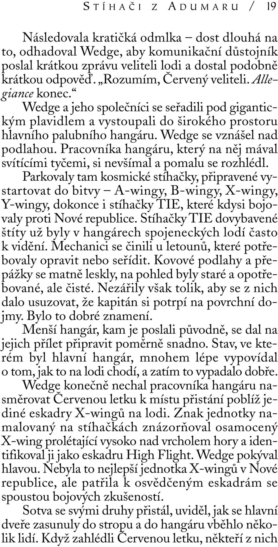 Pracovníka hangáru, který na něj mával svítícími tyčemi, si nevšímal a pomalu se rozhlédl.