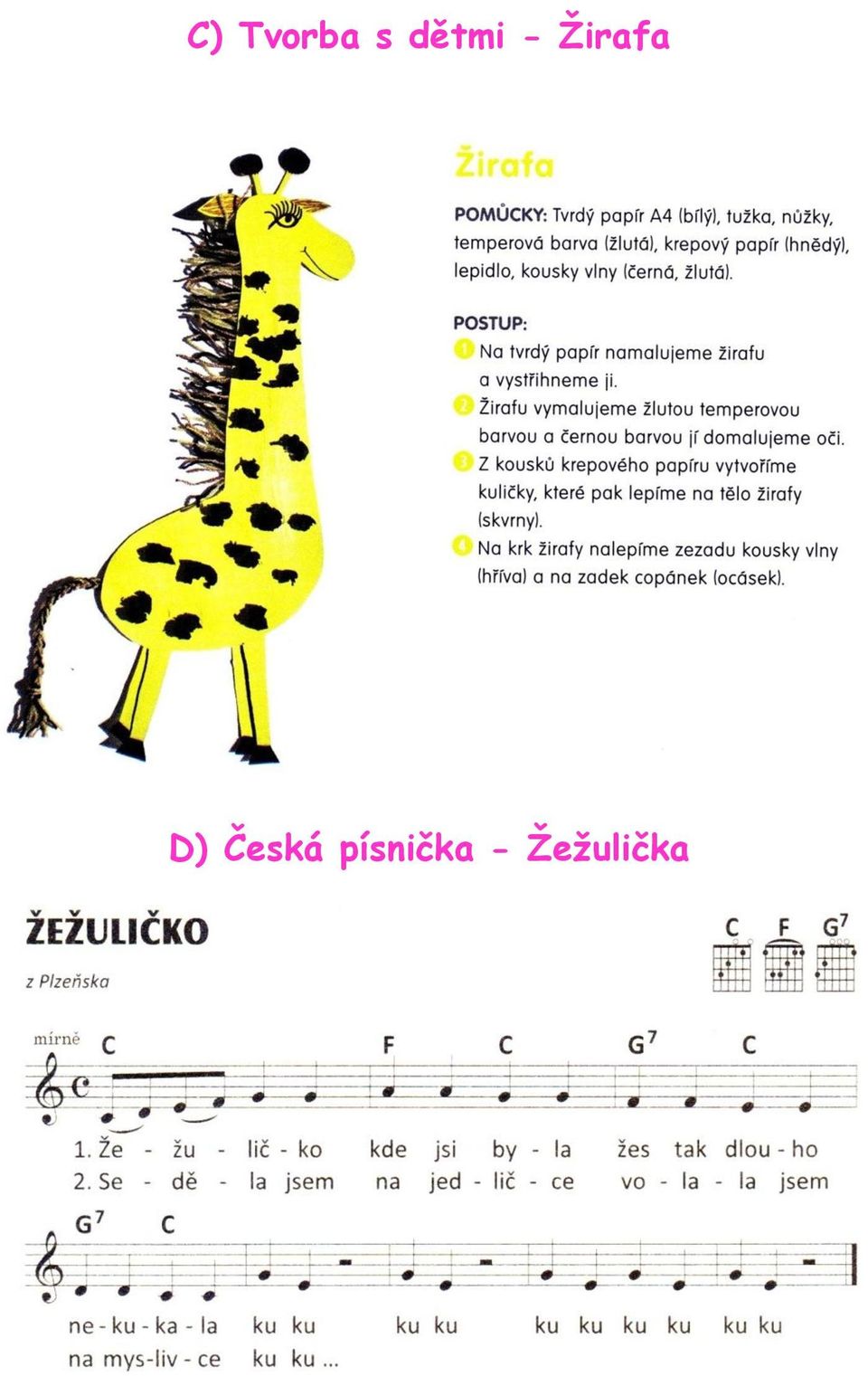 Žirafa D)