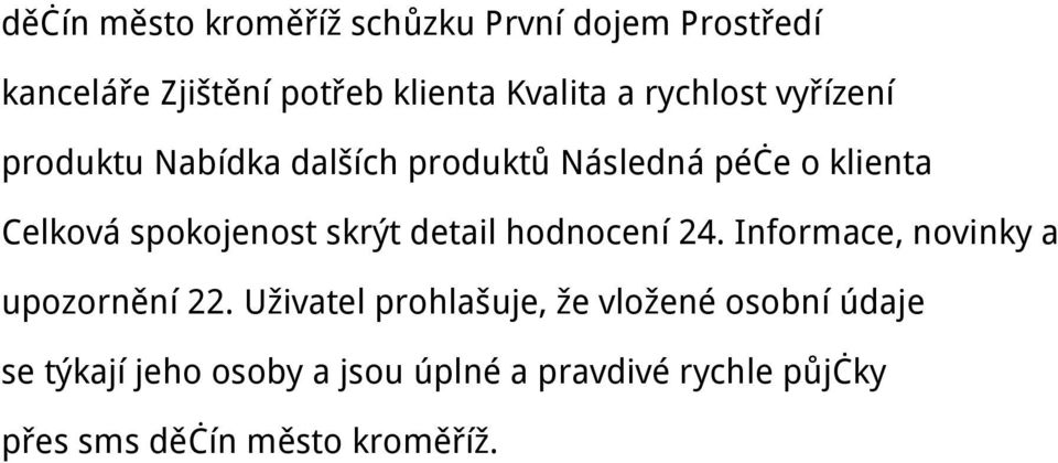 skrýt detail hodnocení 24. Informace, novinky a upozornění 22.