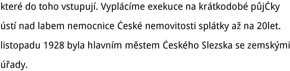 labem nemocnice české nemovitosti splátky až na