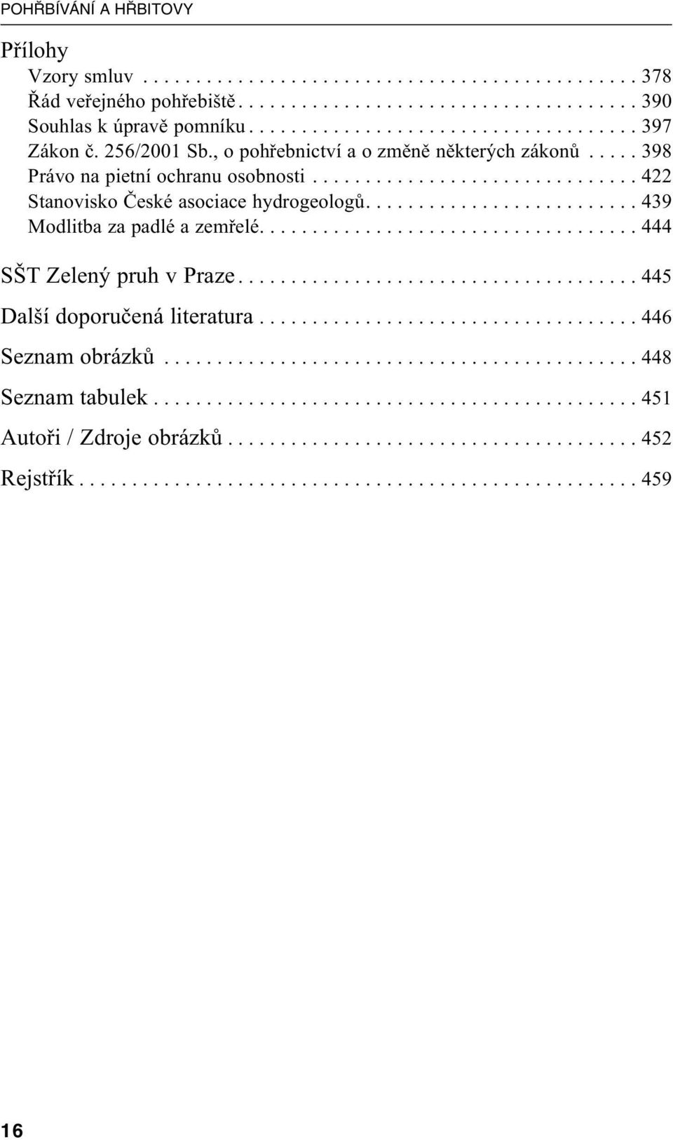 ......................... 439 Modlitba za padlé a zemřelé.................................... 444 SŠT Zelený pruh v Praze...................................... 445 Další doporučená literatura.