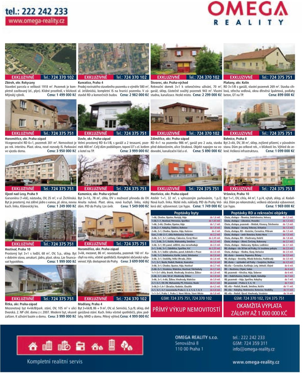 V zástavbě RD a komerčních budov. Cena: 2 982 000 Kč EXKLUZIVNĚ Tel.: 724 370 102 Škvorec, okr.