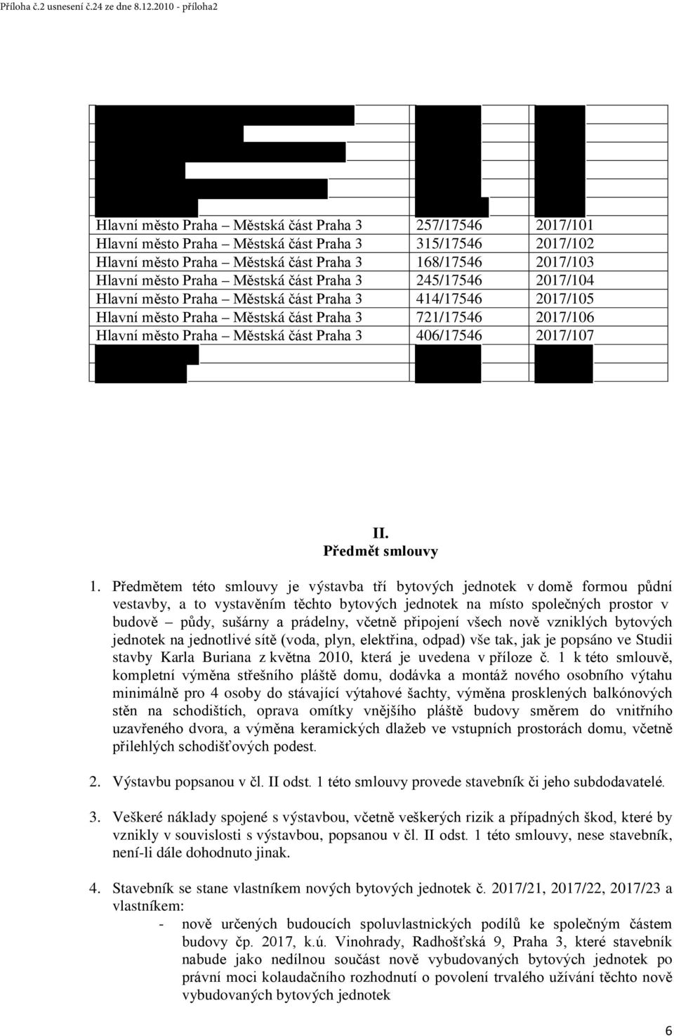 Městská část Prh 3 245/17546 2017/104 Hlvní město Prh Městská část Prh 3 414/17546 2017/105 Hlvní město Prh Městská část Prh 3 721/17546 2017/106 Hlvní město Prh Městská část Prh 3 406/17546 2017/107