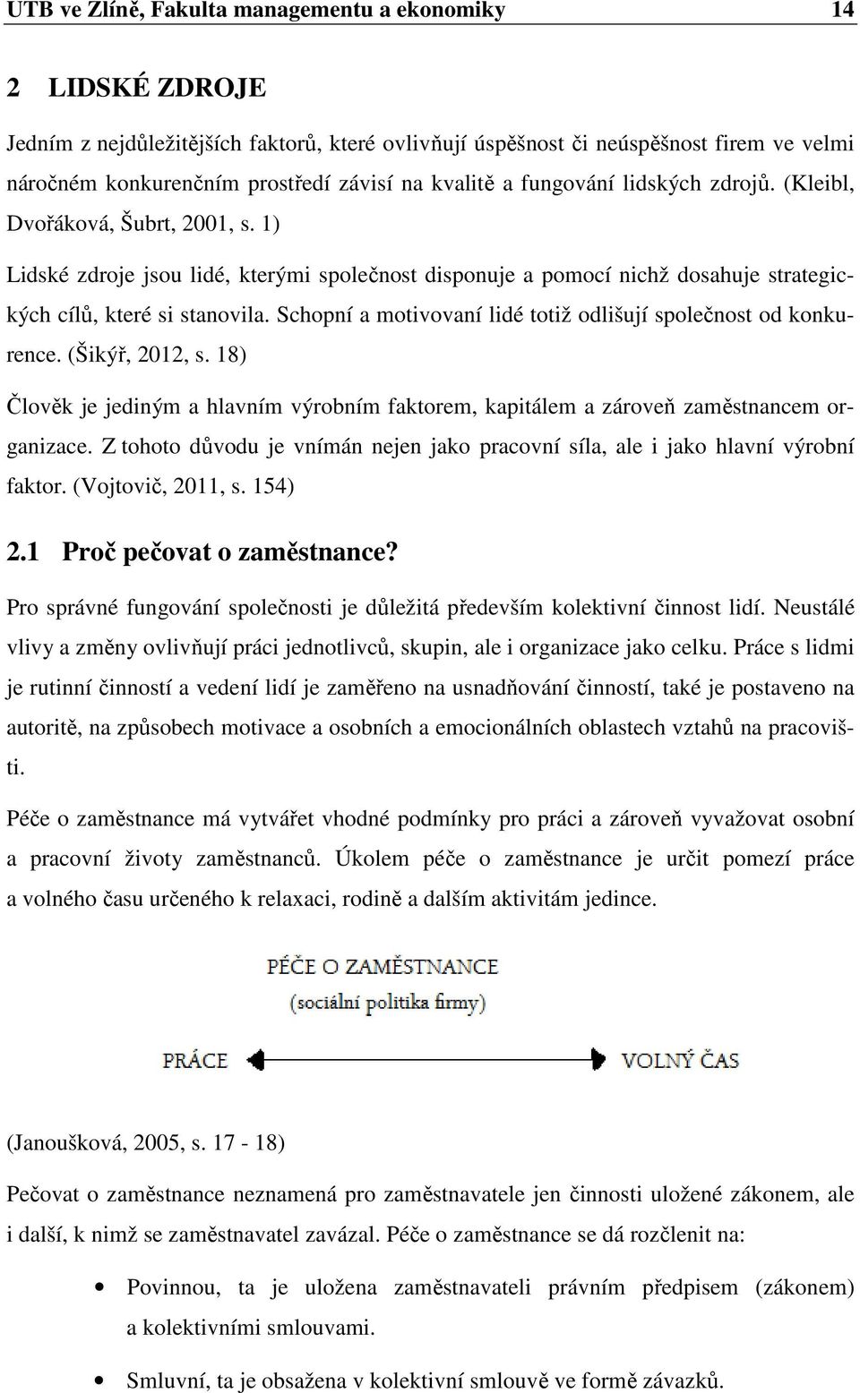 Schopní a motivovaní lidé totiž odlišují společnost od konkurence. (Šikýř, 2012, s. 18) Člověk je jediným a hlavním výrobním faktorem, kapitálem a zároveň zaměstnancem organizace.