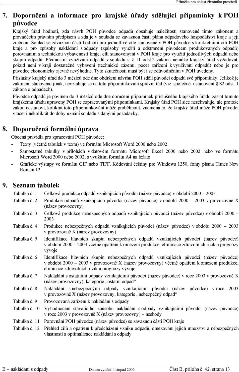 Soulad se závaznou částí hodnotí pro jednotlivé cíle stanovené v POH původce s konkrétními cíli POH kraje a pro způsoby nakládání s odpady (způsoby využití a odstranění původcem produkovaných odpadů)