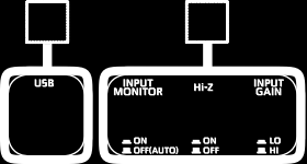 Sekce: Čelní panel, zadní panel 6 7 8 9 č. Jméno Popis 6 LINE IN jack Slouţí k zapojení audio zařízení, které vysílá audio signály do DUO CAPTURE. Sliderem [INPUT VOLUME] nastavte hlasitost (*1).
