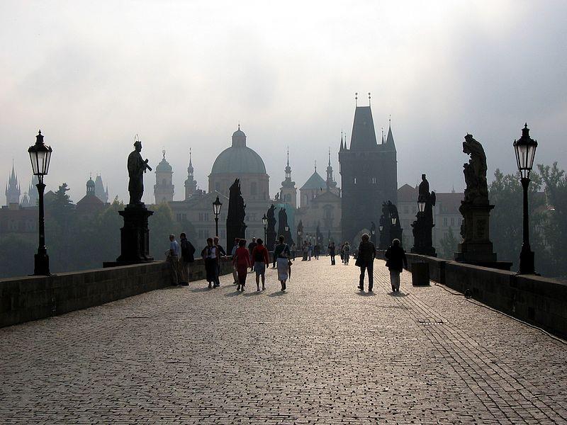 The oldest bridge in Prague Connects the Lesser Town with the Old Town Build by Charles IV, where the original Judita s bridge was torn down by a flood Decorated by 30 statues saints and patron