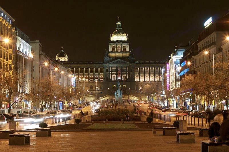 On the top of Wenceslas square The biggest and the oldest Czech museum with large scientific and historical collections Image4: Wenceslas square is a commercial centre of Prague A lot of shops, small