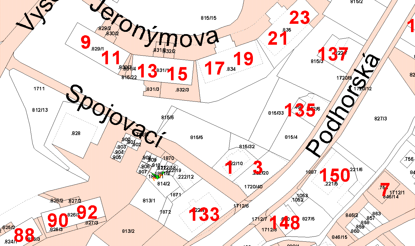 B) 3. nesouhlas s prodejem p.p.č. 1861/1 o výměře 5 m 2 a p.p.č. 1861/2 o výměře 2 m 2 obě v k.ú. Jablonecké Paseky O prodej těchto pozemků požádala paní J. V., r.