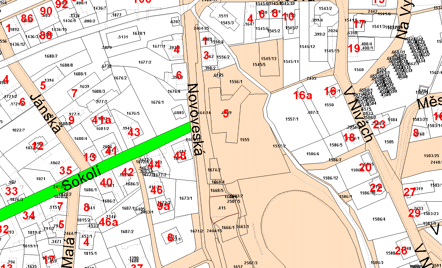 B) 8. nesouhlas s prodejem části p.p.č. 2473/1 o výměře cca 80 m 2 (celková výměra 2.498 m 2 ) v k.ú. Jablonec nad Nisou O prodej části pozemku požádali manželé Mgr. J. S., r.