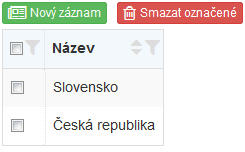 Web Visitor 6.3.8 Přerušení Seznam existujících přerušení. V případě potřeby je možné přidávat nové přerušení.