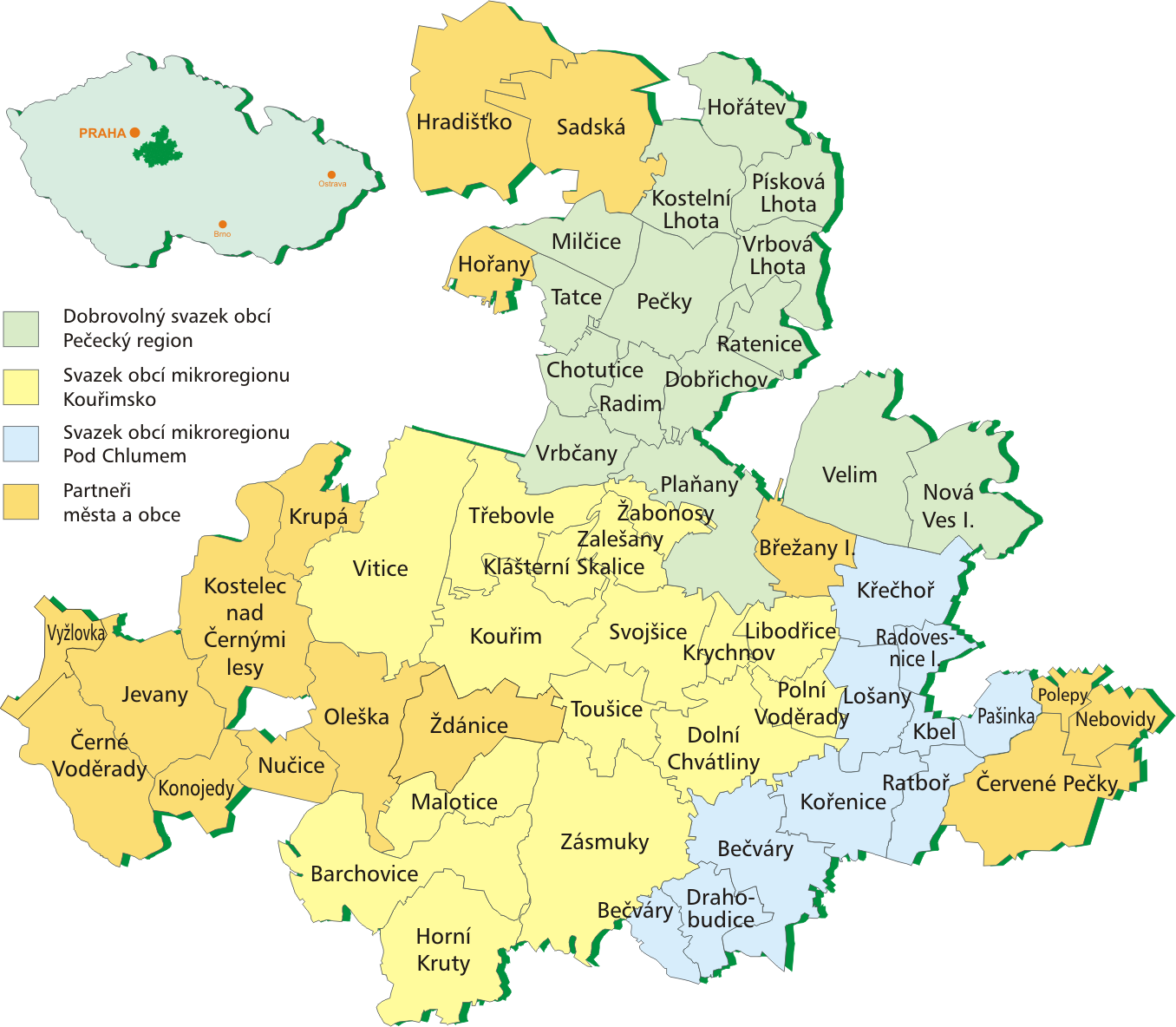 13 5.2.2 Základní informace o regionu Region Podlipansko sestává, v době zpracování analýzy, z celkem 56 obcí s počtem obyvatel 43 820 a celkovou výměrou 497,3km2.