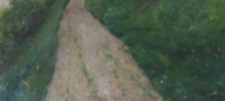9. Vesnice nad řekou (Lobeček), 1903, olej, plátno, 96 x 79 cm. Inv. č. GAL 66.