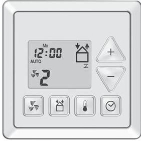 2.2.3 Koupelnový spínač Koupelnový spínač může být použit pro dočasné nastavení jednotky EHR 500 Luxe na maximální otáčky ventilátoru.