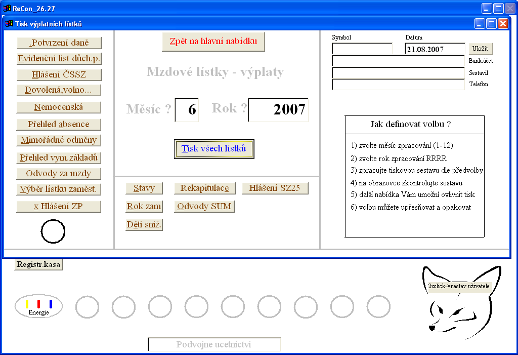 Výkaz zisku a rozvaha přebírá vypočtená data z textové verze.