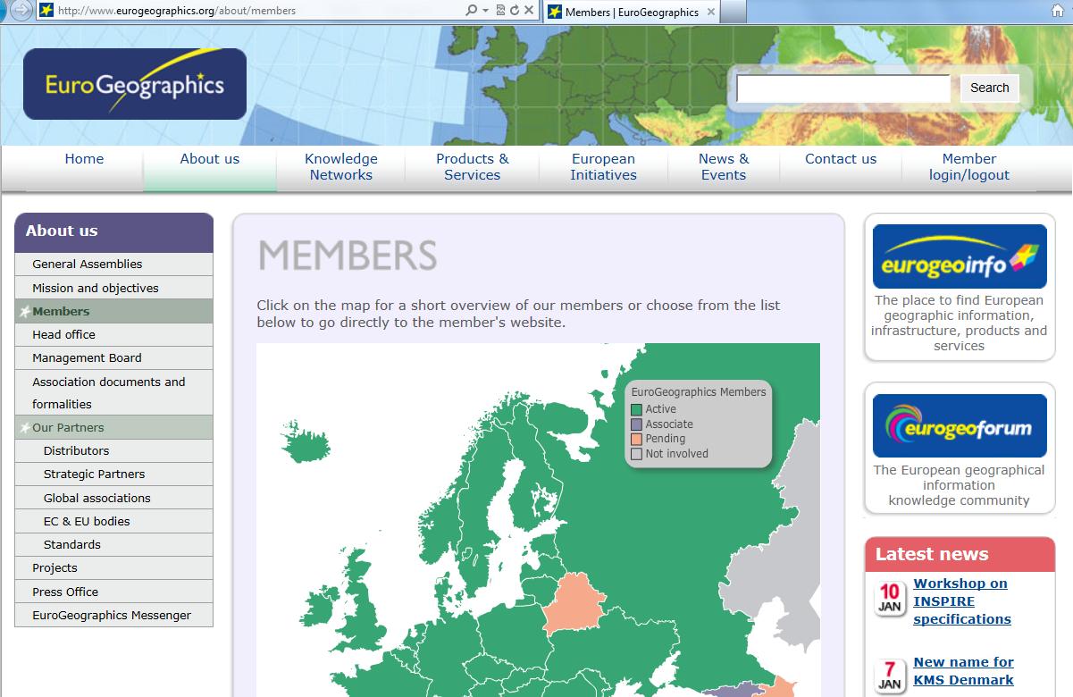 Projekty EuroGeographics sdružení evropských národních mapových a katastrálních agentur Cíle: vytvářet, spravovat a distribuovat harmonizované sady