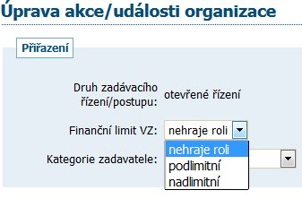 Kromě výše uvedených položek lze nastavit v Termínovníku i vlastní akci/událost přes tlačítko definovat novu akci a událost (viz Obrázek 3).