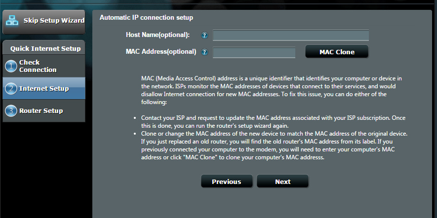 2. Bezdrátový směrovač automaticky rozpozná, zda je typ vaše připojení ISP Dynamic IP