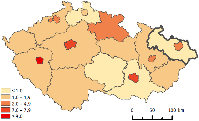 7.2 Hluková zátěž obyvatelstva Dle výsledků Strategického hlukového mapování 4 žije v aglomeraci Ostrava v oblastech s celodenní hlukovou zátěží, přesahující stanovené mezní hodnoty 5, 20,7 tis.